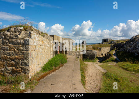 Camaret-sur-mer, German World War II bunkers at the Pointe de Pen-Hir, Finistere department, Bretagne, France Stock Photo