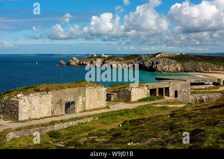 Camaret-sur-mer, German World War II bunkers at the Pointe de Pen-Hir, Finistere department, Bretagne, France Stock Photo