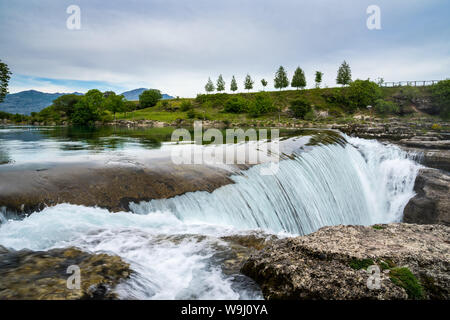 Montenegro, Niagara falls formed of river cijevna near podgorica in green nature landscape Stock Photo