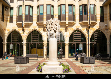 Northampton Guildhall courtyard and Northampton Borough Council offices St Giles' Square Northampton town centre Northamptonshire England UK GB Europe Stock Photo