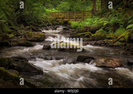 The bridge over the river Melin Stock Photo