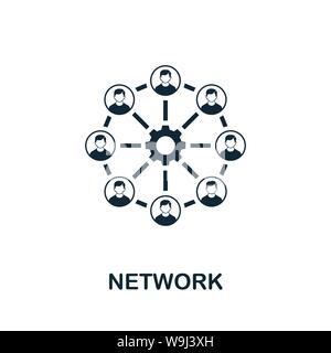 Network vector icon symbol. Creative sign from seo and development icons collection. Filled flat Network icon for computer and mobile Stock Vector