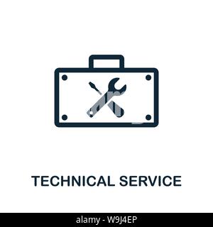 Technical Service vector icon symbol. Creative sign from seo and development icons collection. Filled flat Technical Service icon for computer and Stock Vector