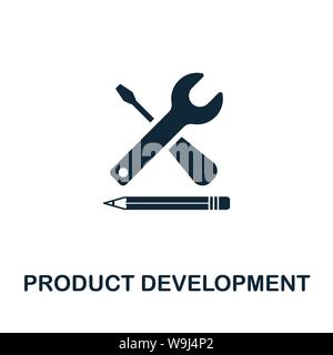 Product Development vector icon symbol. Creative sign from seo and development icons collection. Filled flat Product Development icon for computer and Stock Vector