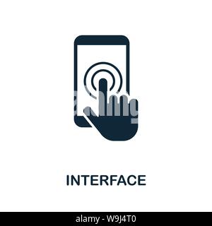 Interface vector icon symbol. Creative sign from seo and development icons collection. Filled flat Interface icon for computer and mobile Stock Vector