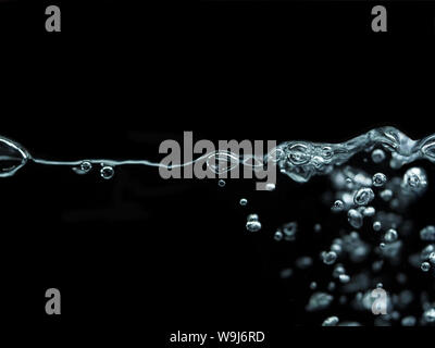waterdrops bubbles on a dark background, Bubbles in the water Stock Photo