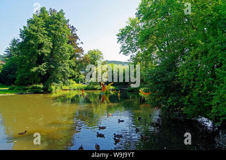 Elzpark, Landesgartenschaugelände, See, Enten Stock Photo