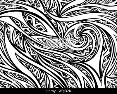 Abstract psychedelic wave pattern. Vector illustration background. For print, textile, web, home decor, fashion, surface, graphic design Stock Vector