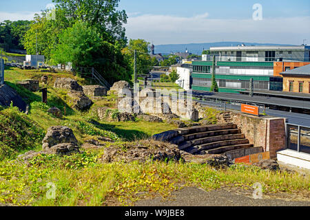 Ausgrabungsstätte Römisches Theater, Mainz (MOGONTIACUM, Bahnhof, Römisches Theater Stock Photo