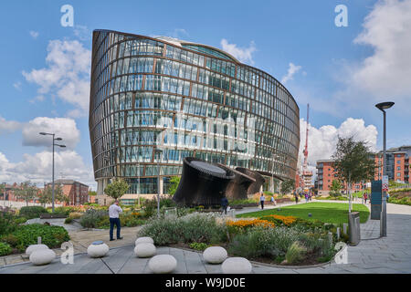 One Angel Square, HQ of the Co op, Manchester, North West England, UK Stock Photo