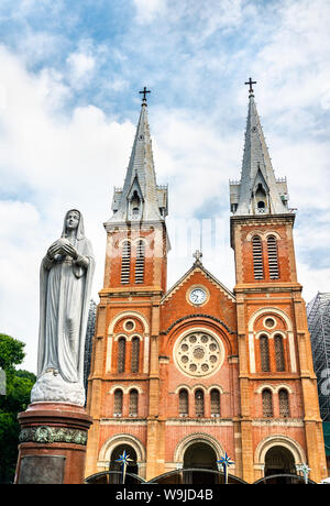 Notre-Dame Cathedral Basilica of Saigon in Vietnam Stock Photo