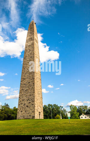 Historic Bennington Battle Monument from Bennington Vermont Stock Photo