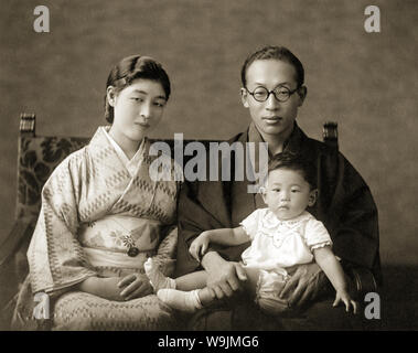 1920s Japan - Young Japanese Family ] — Studio portrait of a young