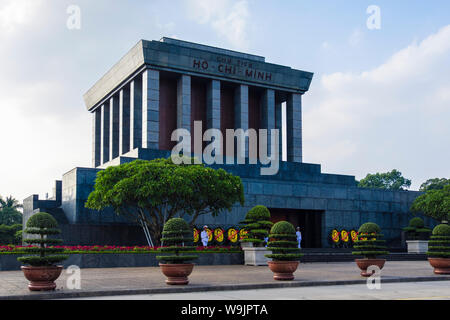 Ho Chi Minh's Mausoleum imposing tomb with guards outside. Hanoi, Vietnam, Asia Stock Photo