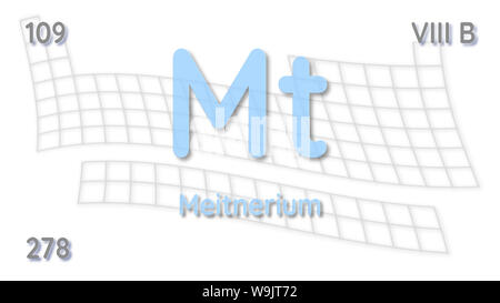 Meitnerium, Chemical Element Symbol, Illustration Stock Photo - Alamy