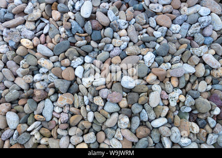 Area with small colored pebbles Stock Photo