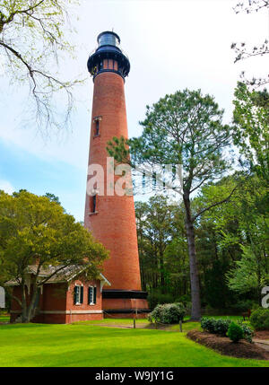 Currituck Beach Lighthouse, Corolla, Outer Banks, North Carolina, USA Stock Photo
