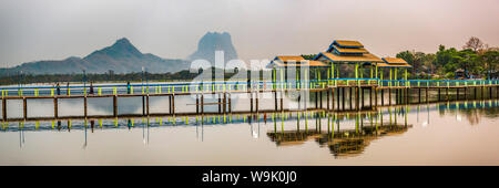 Kan Thar Yar Lake, Hpa An, Kayin State (Karen State), Myanmar (Burma), Asia Stock Photo