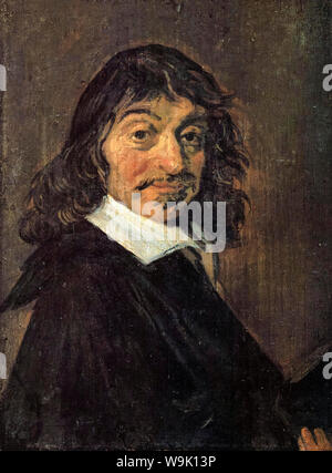 René Descartes (1596-1650), portrait painting by Frans Hals, 1649 Stock Photo