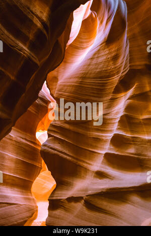 Lights and shadows in Upper Antelope Canyon, Navajo Tribal Park, Arizona, United States of America, North America Stock Photo