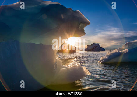 Iceberg, Vikingbukta (Viking Bay), Scoresbysund, Northeast Greenland, Polar Regions Stock Photo