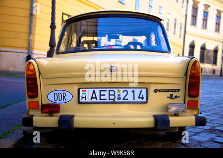 Trabant Car, Budapest, Hungary, Europe Stock Photo