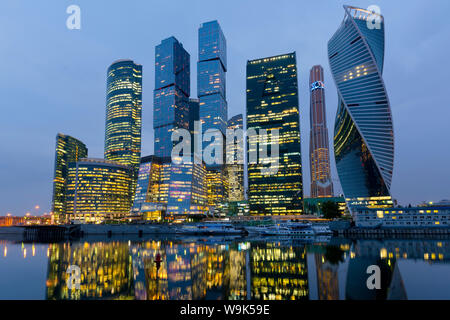 Moscow City skyscrapers, Moscow, Russia, Europe Stock Photo