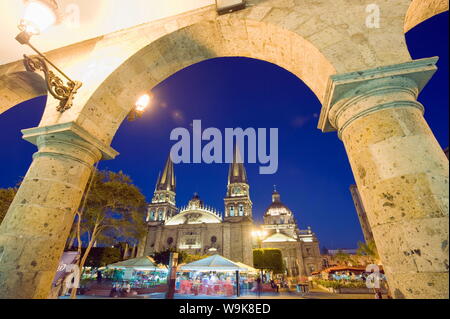 Cathedral in Plaza de Armas, Guadalajara, Mexico, North America Stock Photo