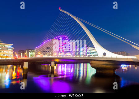 Samuel Beckett Bridge and the Convention Centre Dublin, River Liffey, Dublin, County Dublin, Republic of Ireland, Europe