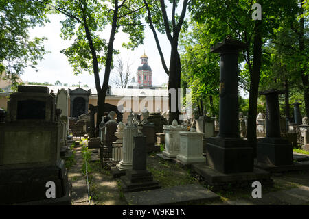 famous Cemetery and Tombs of the Alexander Nevsky Monastery, Saint Petersburg, Russia Stock Photo