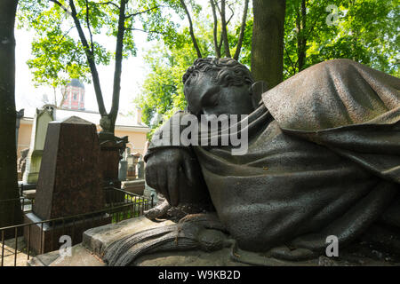 famous Cemetery and Tombs of the Alexander Nevsky Monastery, Saint Petersburg, Russia Stock Photo