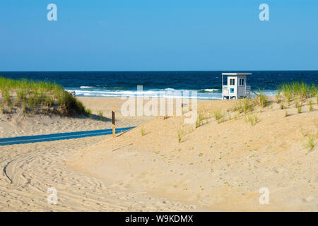 Ocean waves at Sea Girt, a New Jersey beach, on a sunny July day -01 Stock Photo