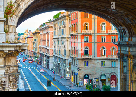 Genoa , Italy - July 4, 2019: Via XX Settembre -- 20th September