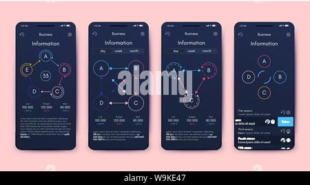 Vector graphics set mobile infographics. Stock vector Stock Vector