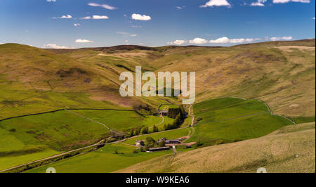 Landscape views in Spring in Upper Coquetdale near Shilmoor, Northumberland National Park, Northumberland, England, United Kingdom Stock Photo