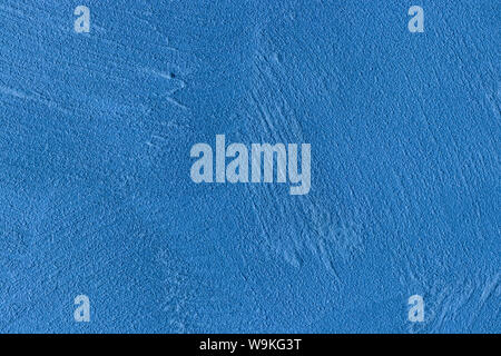 Texture of blue decorative plaster or concrete. Abstract stucco background for design. Art stylized banner with copy space for text. Stock Photo