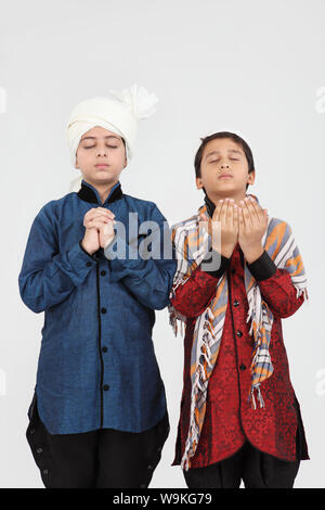 Two children representing Hindu Muslim unity Stock Photo
