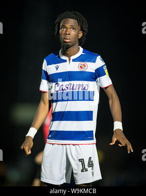 Oviemuno 'Ovie' Ejaria (on loan from Liverpool) of Reading fc during the Carabao Cup 1st round match between Wycombe Wanderers and Reading at Adams Pa Stock Photo