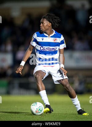 Oviemuno 'Ovie' Ejaria (on loan from Liverpool) of Reading fc during the Carabao Cup 1st round match between Wycombe Wanderers and Reading at Adams Pa Stock Photo