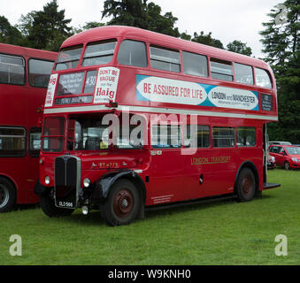 Former London Transport RT Bus The AEC RT was one of the variants of the AEC Regent III. It was a double-decker bus produced jointly between AEC and L Stock Photo