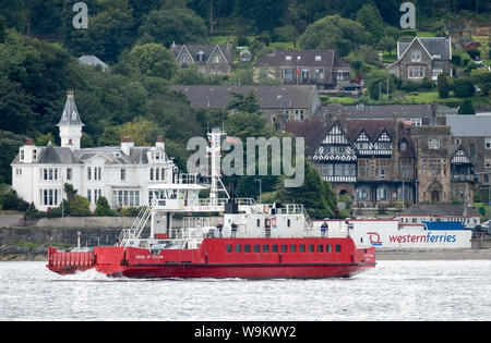 The Sound of Shuna ferry crossing between McInroy's Point and Hunters Quay, Dunoon Stock Photo