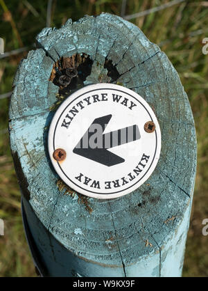 The Kintyre Way is a waymarked footpath through the Kintyre peninsula of Argyll and Bute in Scotland. Stock Photo