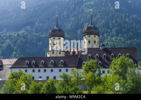 View of the cistercian Abbey of Stams, founded in 1273 by Count Meinhard II of Gorizia-Tyrol near Innsbruck Stock Photo