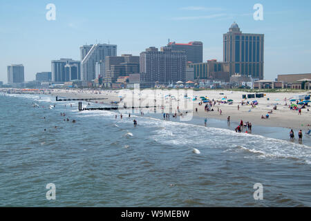 New Jersey Beach Crowd High Resolution Stock Photography 