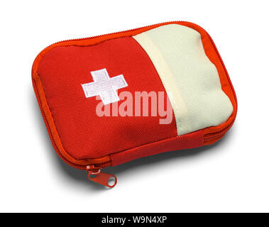 First Aid Kit Isolated on White Background. Stock Photo