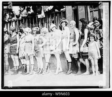 Bathing beach beauty contest, 1920 Stock Photo