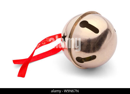 Christmas Jingle Bell Isolated on White Background. Stock Photo