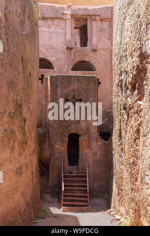 Tomb of Adam entrance gate to the north western complex of rock hewn churches in Lalibela. Ethiopia Stock Photo