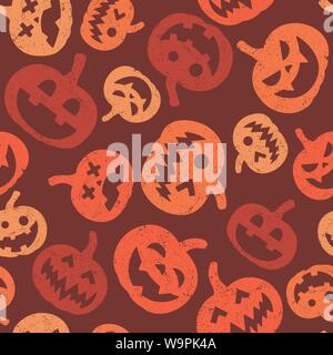 Halloween pumpkin seamless pattern. Vector illustration background. For print, textile, web, home decor, fashion, surface, graphic design Stock Vector