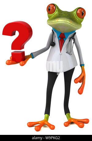 Frog doctor - 3D Illustration Stock Photo